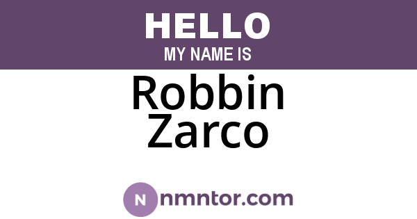 Robbin Zarco