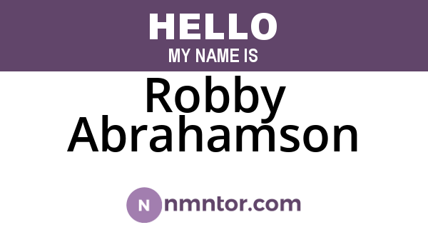 Robby Abrahamson