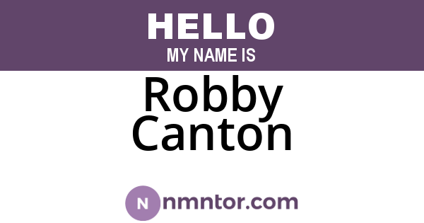 Robby Canton