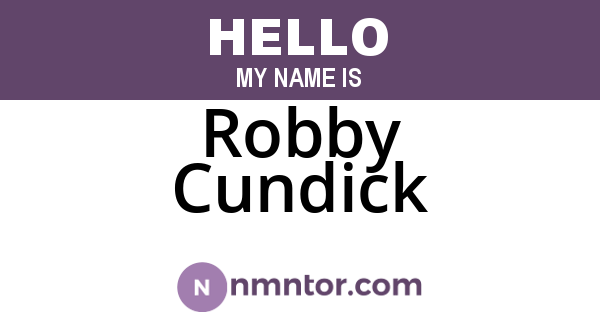 Robby Cundick