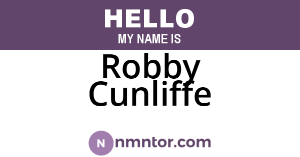Robby Cunliffe