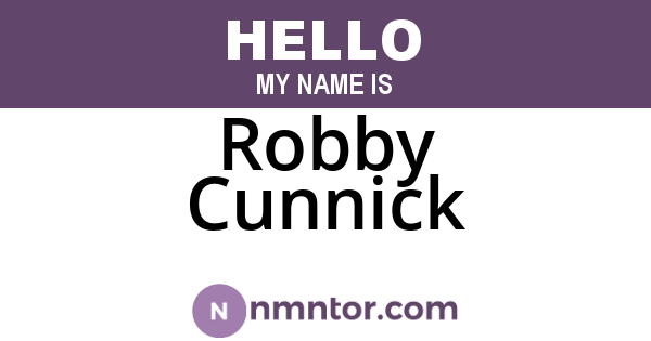 Robby Cunnick