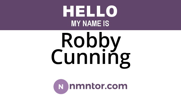 Robby Cunning