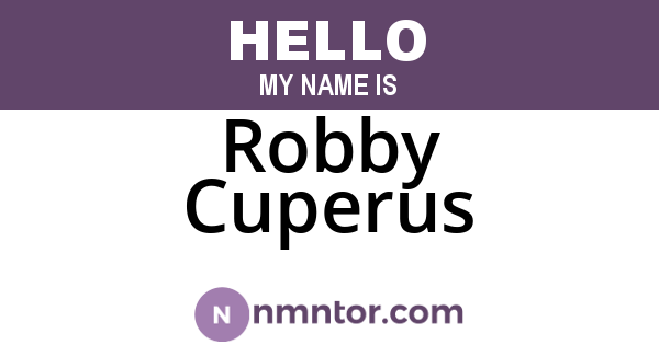 Robby Cuperus
