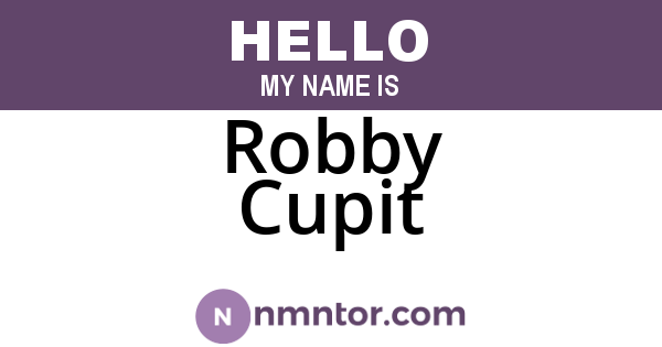 Robby Cupit