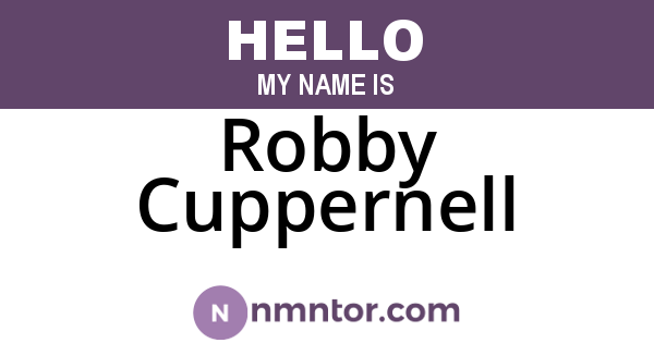 Robby Cuppernell