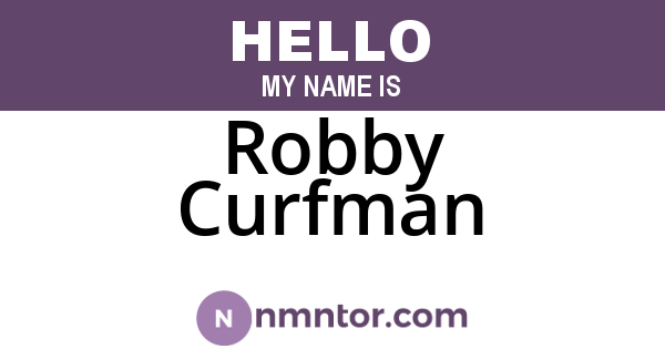 Robby Curfman