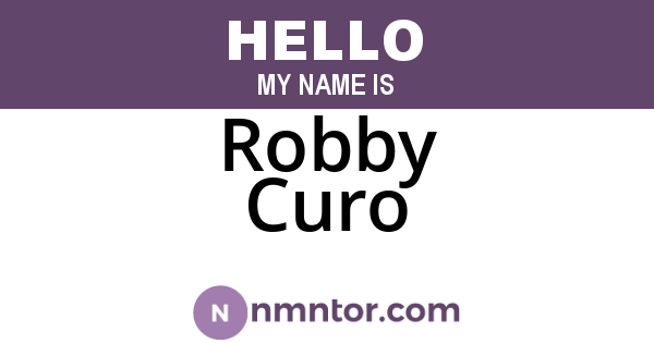Robby Curo