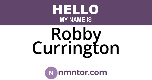 Robby Currington
