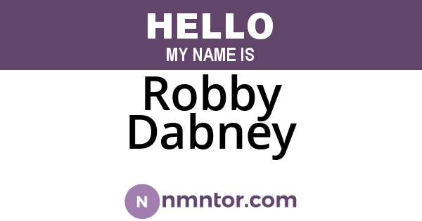 Robby Dabney