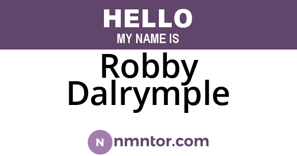 Robby Dalrymple