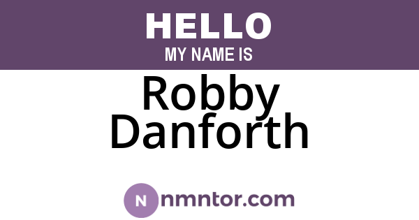 Robby Danforth