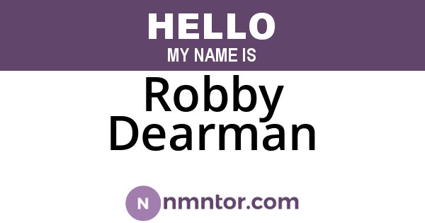 Robby Dearman
