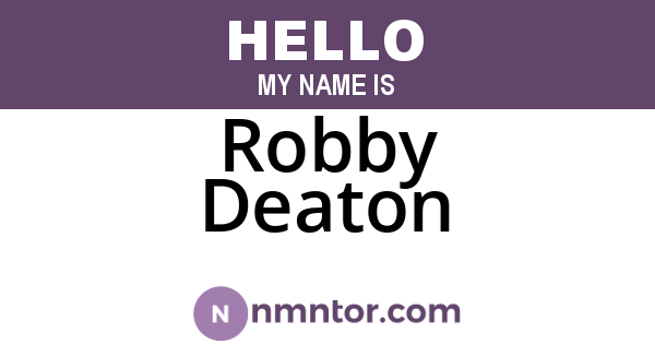 Robby Deaton