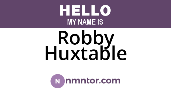 Robby Huxtable