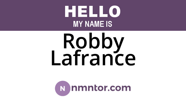Robby Lafrance
