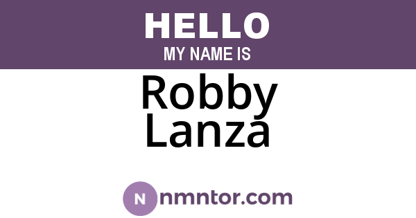 Robby Lanza