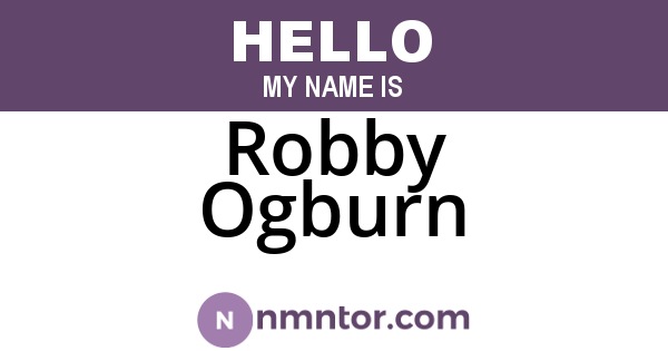 Robby Ogburn