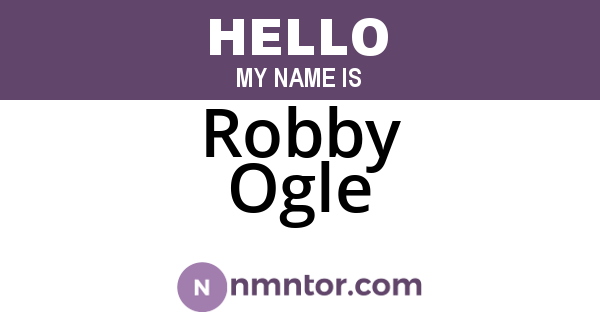 Robby Ogle