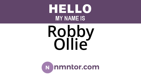 Robby Ollie