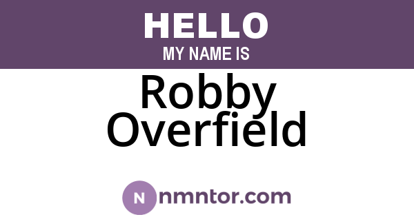 Robby Overfield