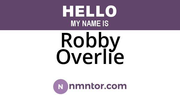 Robby Overlie