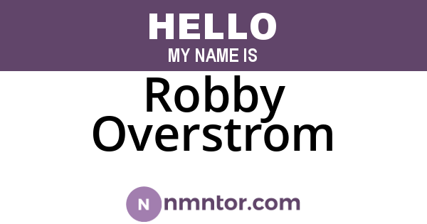 Robby Overstrom