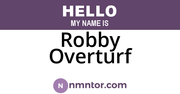 Robby Overturf