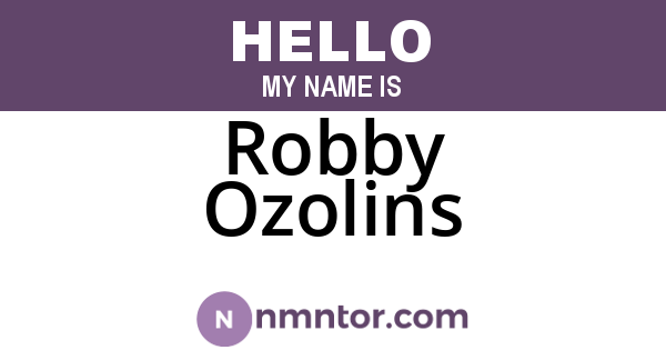 Robby Ozolins