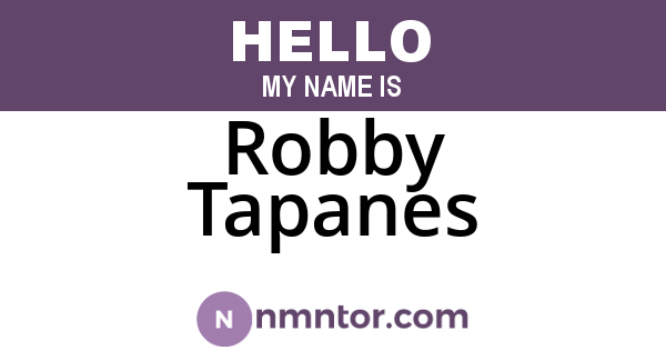 Robby Tapanes