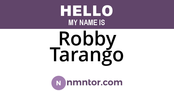 Robby Tarango