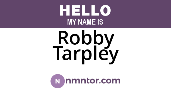 Robby Tarpley