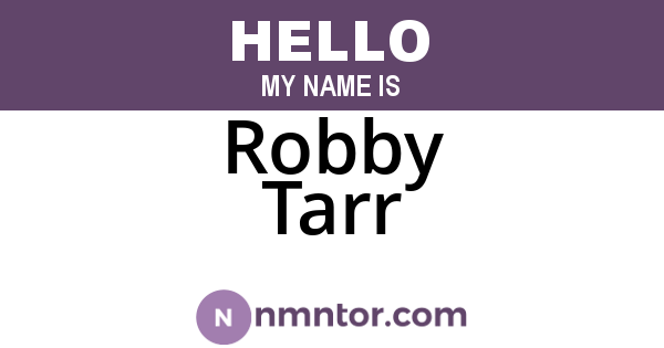 Robby Tarr