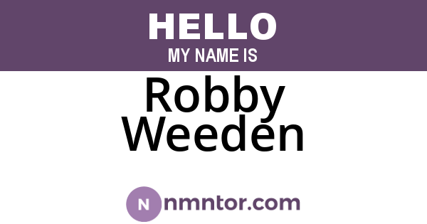 Robby Weeden