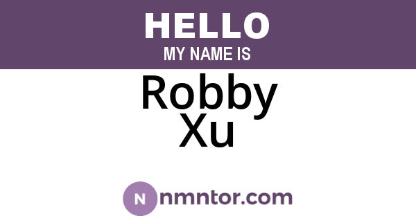Robby Xu