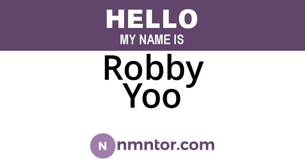 Robby Yoo