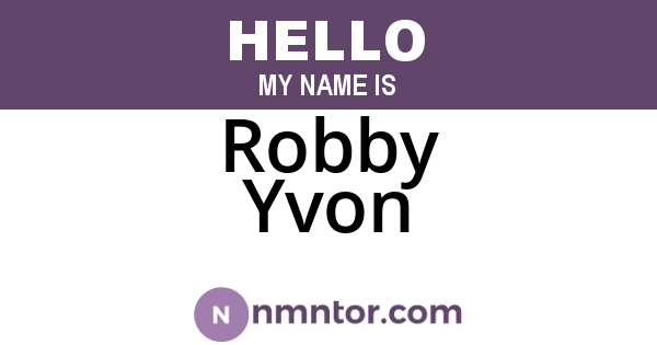 Robby Yvon