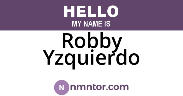 Robby Yzquierdo