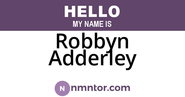 Robbyn Adderley