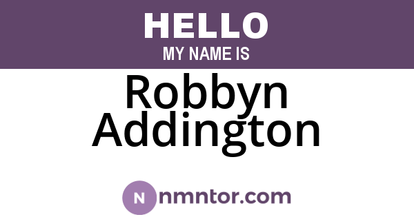 Robbyn Addington