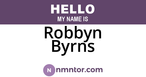 Robbyn Byrns