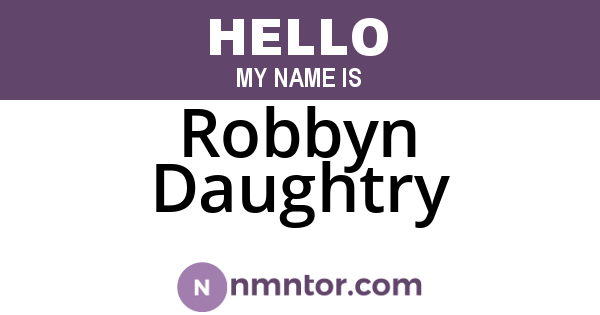 Robbyn Daughtry