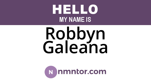 Robbyn Galeana