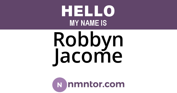 Robbyn Jacome
