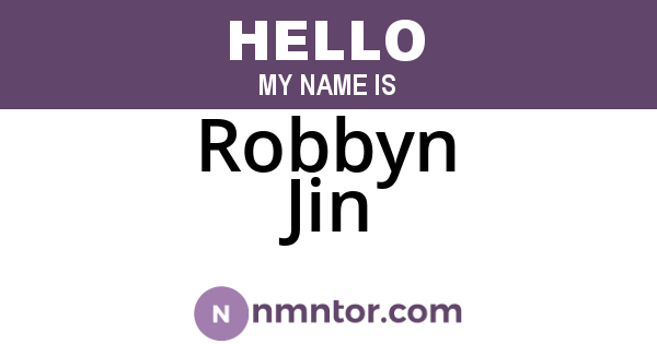 Robbyn Jin