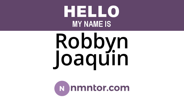Robbyn Joaquin