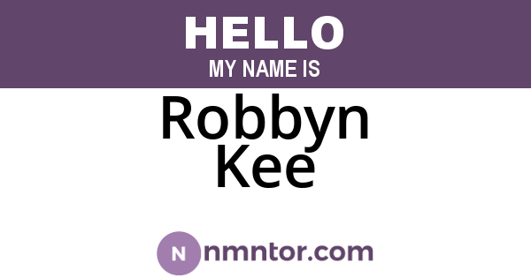 Robbyn Kee