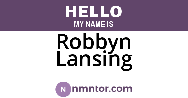 Robbyn Lansing
