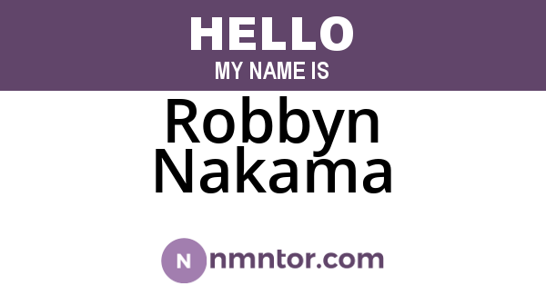 Robbyn Nakama