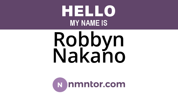 Robbyn Nakano